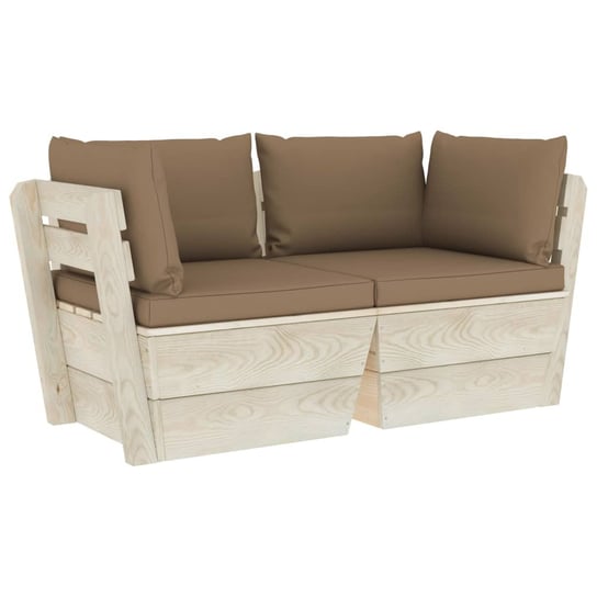 Sofa z palet VIDAXL, brązowo-taupe, 120x60x65 cm vidaXL