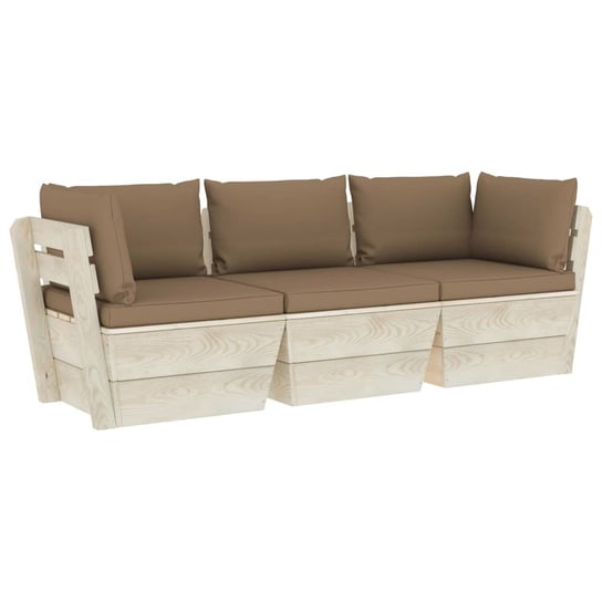 Sofa z palet VIDAXL, brązowo-taupe, 180x60x65 cm vidaXL
