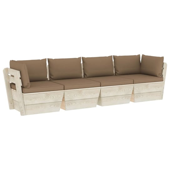 Sofa z palet VIDAXL, brązowo-taupe, 240x60x65 cm vidaXL