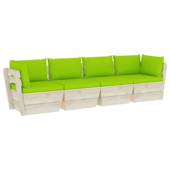 Sofa z palet VIDAXL, brązowo-zielona, 240x60x65 cm vidaXL