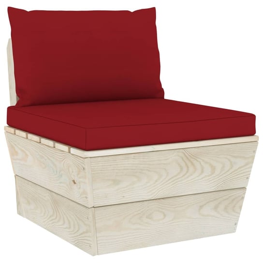 Sofa z palet VIDAXL, czerwona, 60x60x65 cm vidaXL