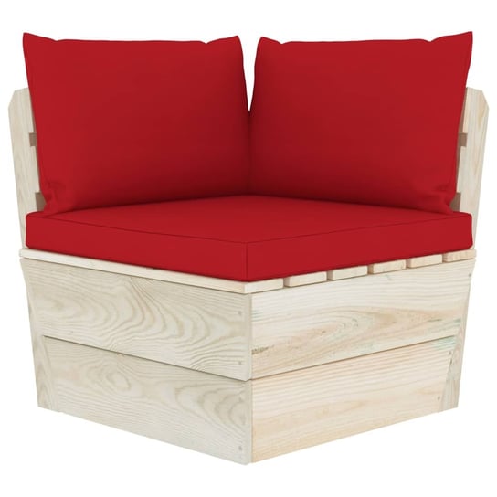 Sofa z palet VIDAXL, czerwona, 65x60x60 cm vidaXL