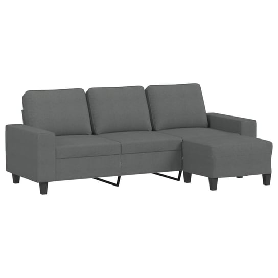 Sofa z podnóżkiem 3-osobowa, 214x77x80 cm, ciemnos / AAALOE Inna marka