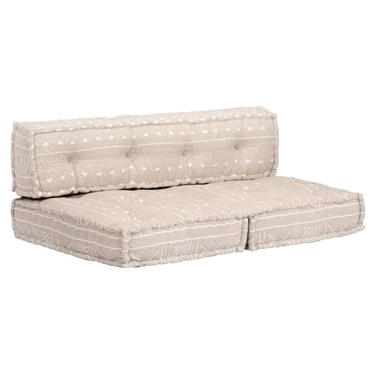 Sofa z poduszek na paletę, VidaXL, beżowy patchwork, 120x80x45 cm vidaXL