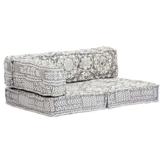 Sofa z poduszek na paletę, VidaXL, biały patchwork, 120x80x45 cm vidaXL