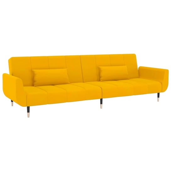 Sofa zmieniająca pozycję, żółta, 220x84.5x69 cm Zakito