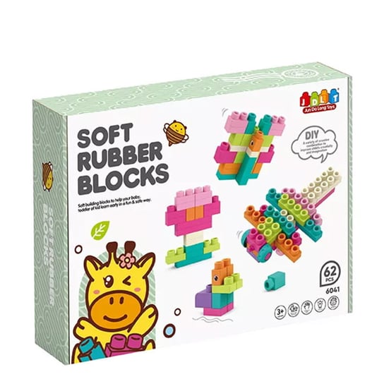 SOFT blocks - miękkie klocki konstrukcyjne 62 elementy HABARRI