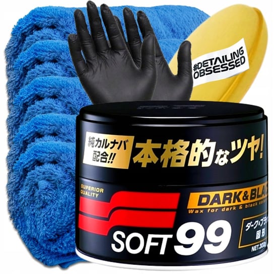 SOFT99 DARK & BLACK WAX twardy wosk z carnaubą Soft99