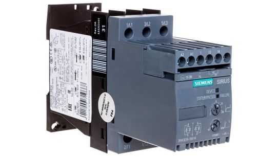 Softstart 3-fazowy 200-480VAC 17,6A 7,5kW/400V Uc=110-230V AC/DC S00 3RW3018-1BB14 Siemens
