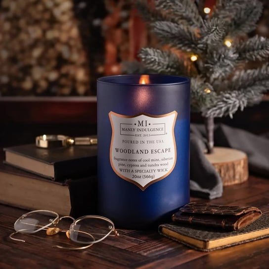 Sojowa świeca zapachowa drewniany knot w szkle Colonial Candle 566 g - Woodland Escape Inna marka