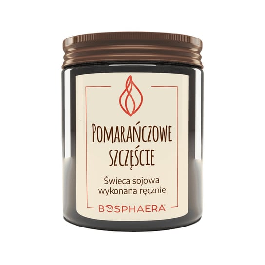 Sojowa świeca zapachowa - Pomarańczowe Szczęście - 190g - Bosphaera BOSPHAERA