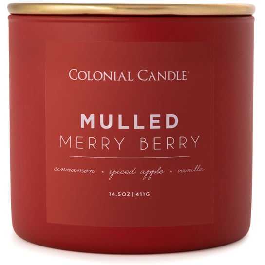 Sojowa świeca zapachowa świąteczna 3 knoty Colonial Candle 411 g - Grzane Wino Mulled Merry Berry Inna marka