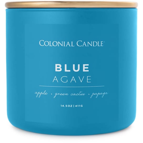 Sojowa świeca zapachowa w szkle 3 knoty Colonial Candle Pop Of Color 411 g - Blue Agave Inna marka