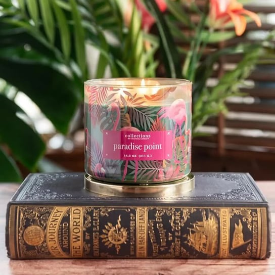 Sojowa świeca zapachowa w szkle 3 knoty Colonial Candle Tropical Collection 411 g - Paradise Point Inna marka