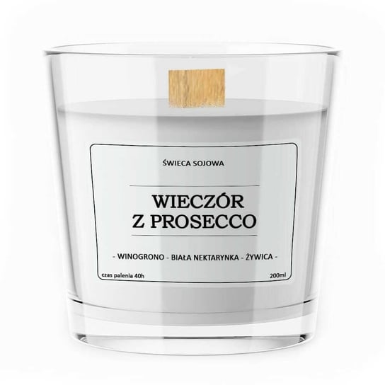 Sojowa Świeca Zapachowa WIECZÓR Z PROSECCO 200 ml - Vitafarm VitaFarm