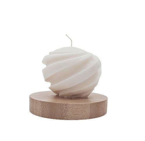 Sojowa świeczka zapachowa 6,5cm 211,4g Kula Spirala Whisky & Jazz Holipka
