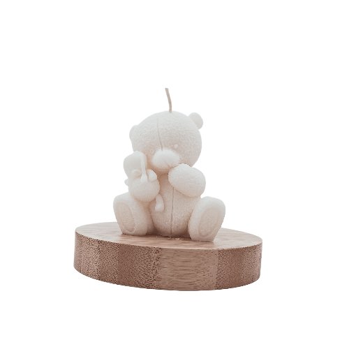 Sojowa świeczka zapachowa 7cm 68,6g Miś z króliczkiem Drzewo Sandałowe Inna marka