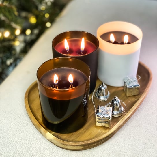 Sojowe świece zapachowe zestaw świąteczny 3 szt - Herbal Tobacco Candle World