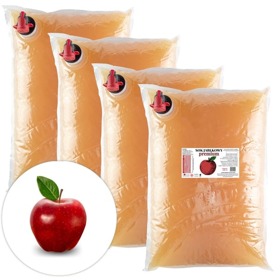 Sok Jabłkowy Tłoczony Premium - Zestaw 4x5l Tłocznia Szymanowice