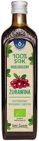 Sok z Żurawiny 100% BIO 490ml - Oleofarm Oleofarm