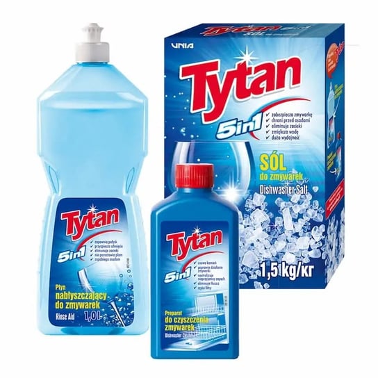 Sól do zmywarek, czyścik, nabłyszczacz Tytan PROMO TYTAN
