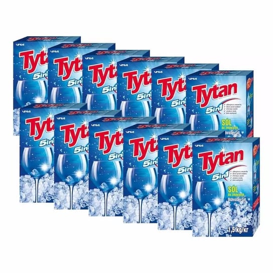 Sól do zmywarek Tytan 5w1 - 1,5kg - 11szt + 1szt TYTAN