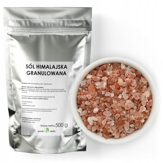 Sól Himalajska Gruba Mocno Różowa Naturalna 500G gorzkoislodko