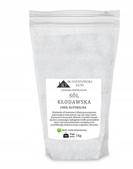 Sól Kłodawska Spożywcza Niejodowana 1Kg SkandynawskiDom
