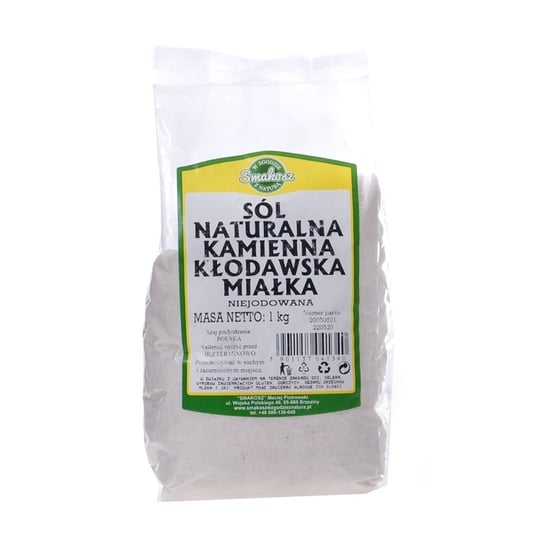 Sól Naturalna Kamienna Kłodawska Miałka Niejodowana 1 kg - Smakosz SMAKOSZ