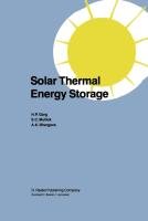Solar Thermal Energy Storage Bhargava Vijay K., Garg H. P., Mullick S. C.