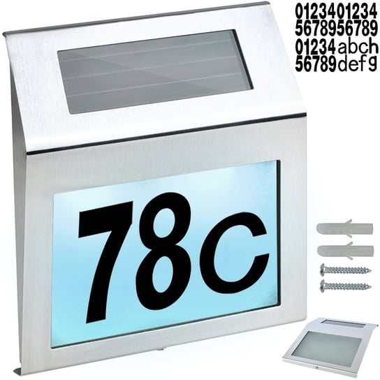 Solarna Lampa Numer Domu Podświetlany LED Metalowa ISO TRADE Iso Trade