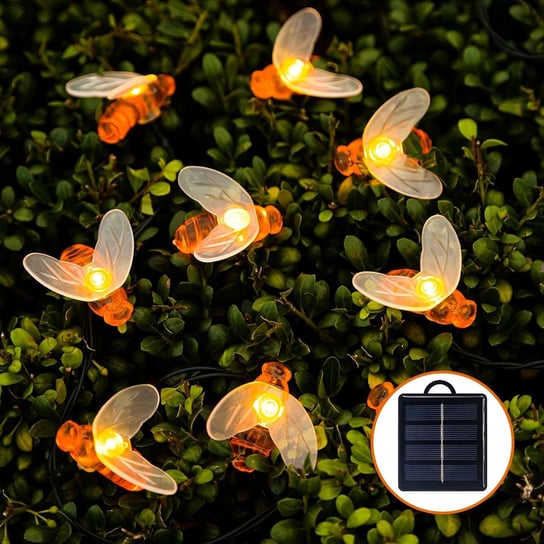 Solarne Lampki Pszczółki, 50 led 9,8m zjawiskowa ozdoba  Restauracji NIKCORP