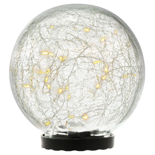 Solarne oświetlenie Kula szklana, ciepła biel, 15 cm Nexos