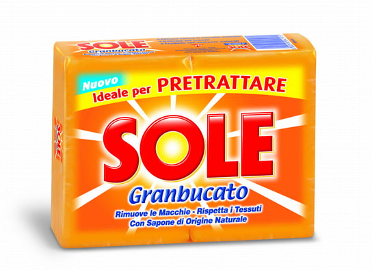 SOLE włoskie mydło do prania Granbucato, 2x250g Sole