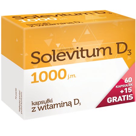Solevitum D3 1000, suplement diety, 75 kapsułek Aflofarm