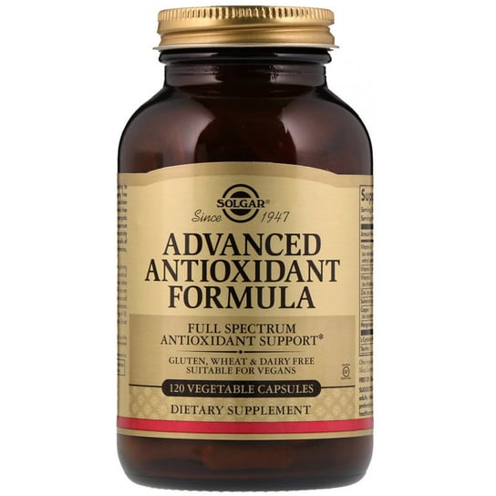Solgar Advanced Antioxidant Formula Suplement diety, 120 vege kaps. Solgar
