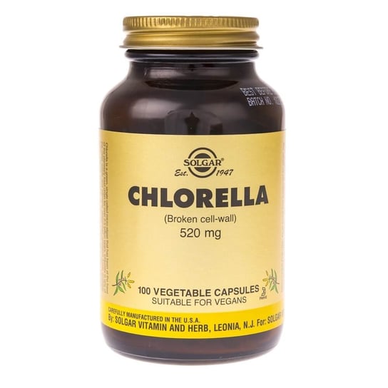 Solgar, Chlorella, 520 mg,  Suplement diety, 100 kaps. Solgar