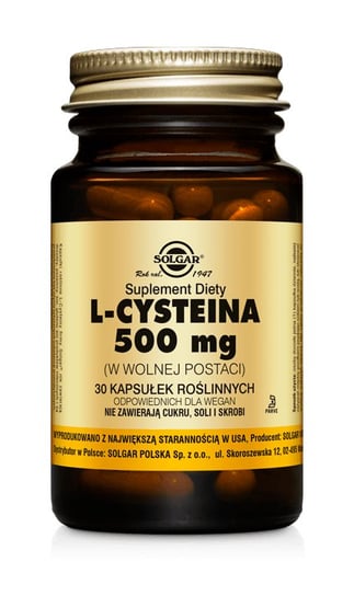 Solgar L-Cysteina,suplement diety, 30 kapsułek Solgar