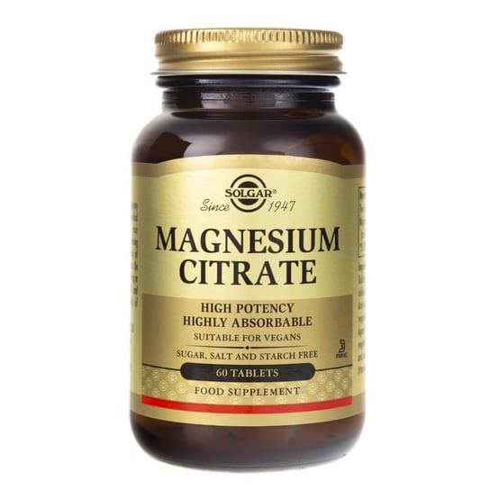 Solgar Magnez Cytrynian, Tabletki, 60 szt. Solgar