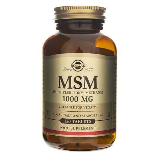Solgar, MSM 1000 mg, Suplement diety, 120 tab. Solgar
