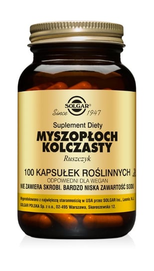 Solgar Myszopłoch Kolczasty, suplement diety, 100 kapsułek Solgar