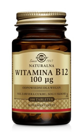 Solgar Naturalna Witamina B12, suplement diety, 100 tabletek Solgar