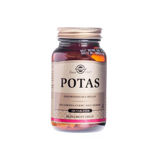Solgar Potas, suplement diety, 100 tabletek Solgar