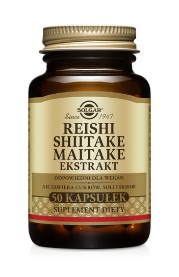 Solgar Reishi Shiitake Maitake Ekstrakt, suplement diety, 50 kapsułek Solgar