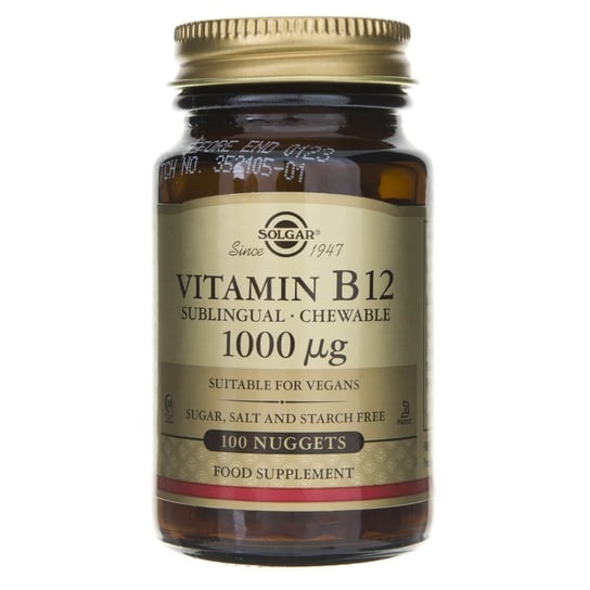 Solgar, Witamina B12 1000 μg, Suplement diety, Suplement diety, 100 tabletek Solgar