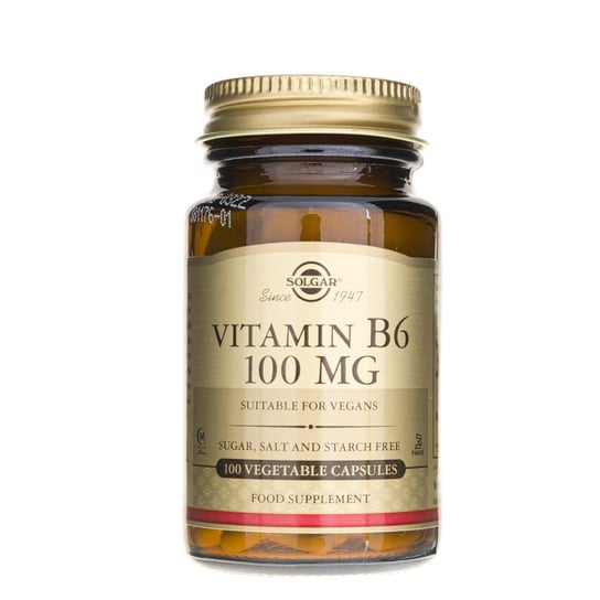 Solgar, Witamina B6 100 mg, Suplement diety, 100 kapsułek Solgar