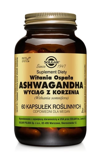 Solgar Witania Ospała Ashwagandha, suplement diety, 60 kapsułek Solgar