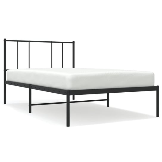 Solidna rama łóżka metalowa, czarny, 207x95x90 cm Zakito