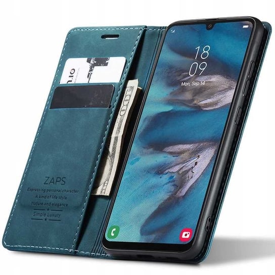 Solidne Etui Z KLAPKĄ Skórzane Case Portfel Zaps Obudowa do Galaxy A34 5G Zaps