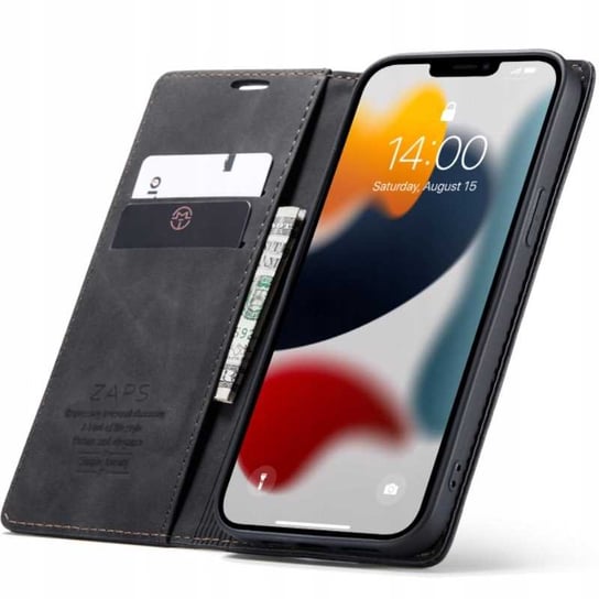 Solidne Etui Z KLAPKĄ Skórzane Case Portfel Zaps Obudowa do iPhone 13 Zaps